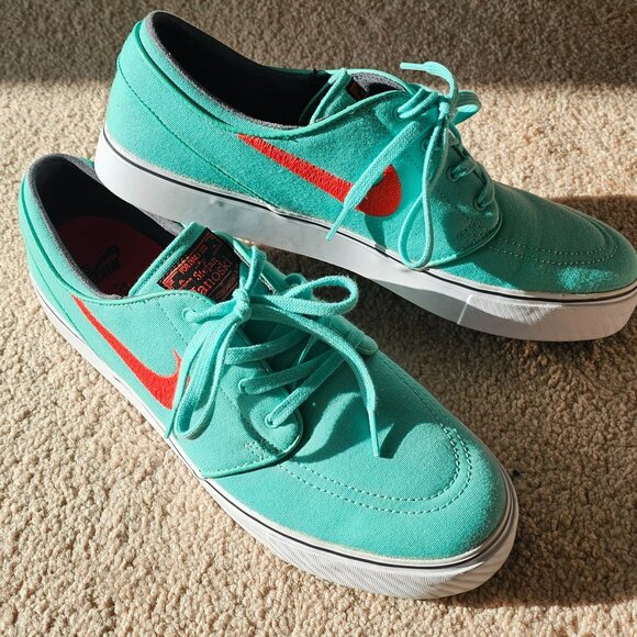 Nike SB Zoom Janoski Skate Shoes - Teal & Orange - Mens 11 - Picture 1 of 4